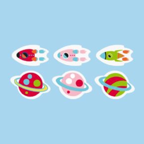 Gomas 4740 con dibujos infantiles Super Heroes Space - MILAN